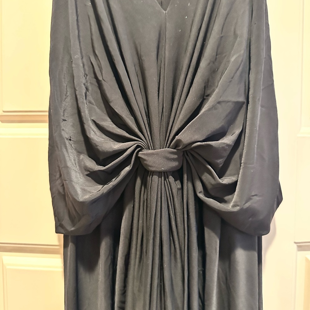 Misa Los Angeles Black Midi Dress